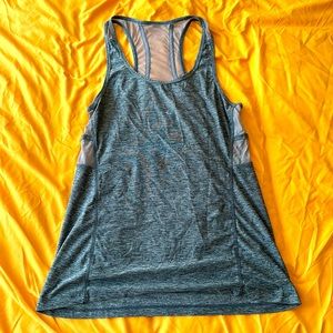 Gray grey Reebok mesh workout tank top